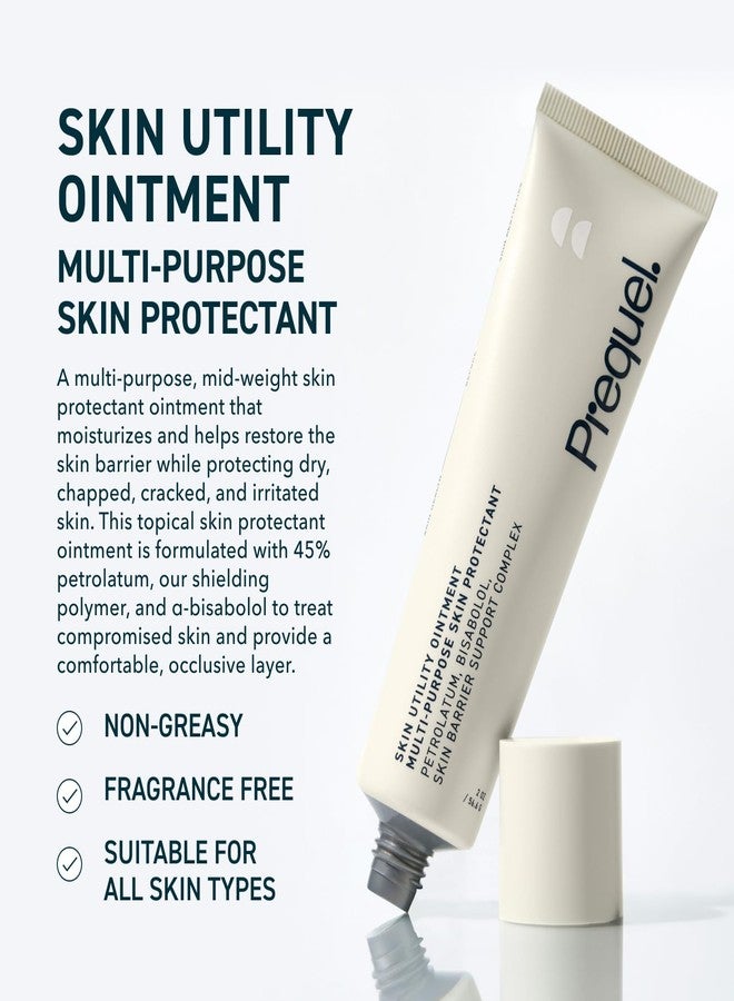 Prequel Skin Utility Ointment, Moisturizing Protectant. Mid-weight Occlusive Face and Body Cream for Dry Skin, Hand Cream for Cracked Hands. Soothing Barrier Protection with 45% Petrolatum - Image 2